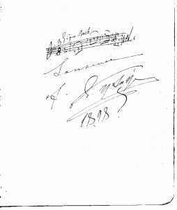 Ysaÿe autograph: Bach D Minor Partita, Gigue